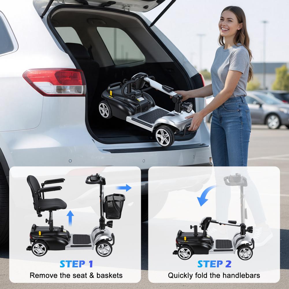Mobility Scooter with LED Ligh - Electric Scooter Adults recension och pris