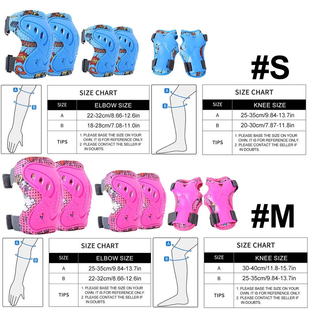 6Pcs Kids 3-12 Years Knee Elbo - Scooter Helmet Set recension och pris