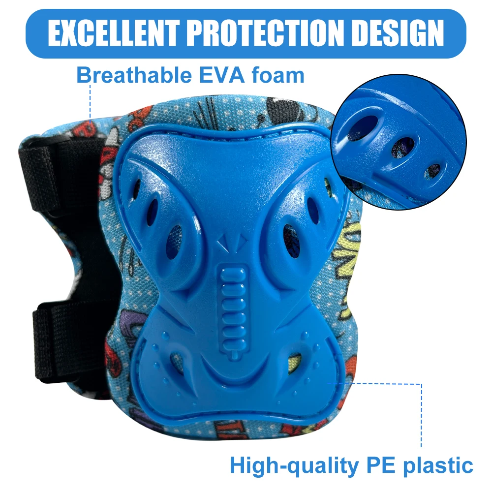 6Pcs Kids 3-12 Years Knee Elbo - Scooter Helmet Set recension och pris