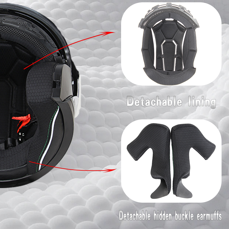715 Motorcycle Open Face Helme - Scooter Helmet Set recension och pris